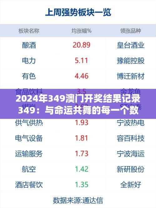 2024年349澳门开奖结果记录349:与命运共舞的每一个数字